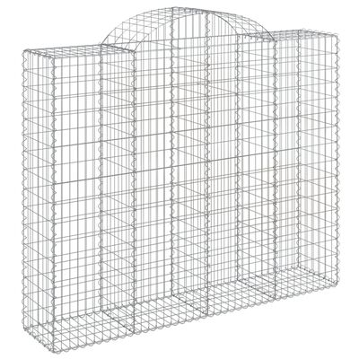 vidaXL Obokane gabion košare 14kosi 200x50x160/180 cm pocinkano železo