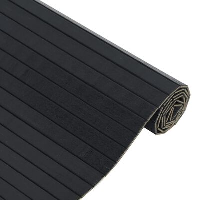 vidaXL Preproga pravokotna črna 60x500 cm bambus