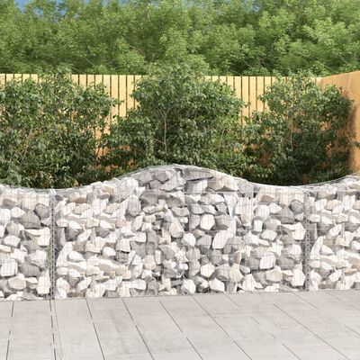 vidaXL Obokane gabion košare 25 kosov 200x50x80/100 cm cinkano železo