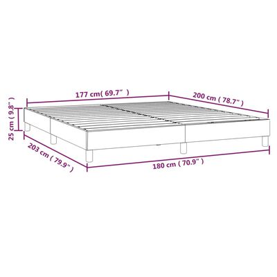 vidaXL Posteljni okvir bel 180x200 cm umetno usnje