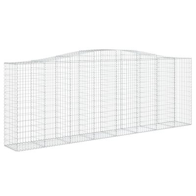 vidaXL Obokane gabion košare 2 kosi 400x50x140/160 cm pocinkano železo