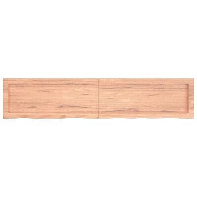 vidaXL Kopalniški pult svetlo rjav 140x30x(2-6) cm obdelan trden les