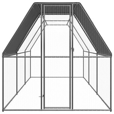 vidaXL Kokošnjak 2x6x2 m pocinkano jeklo