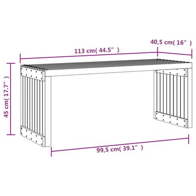 vidaXL Vrtna klop raztegljiva 212,5x40,5x45 cm trdna borovina