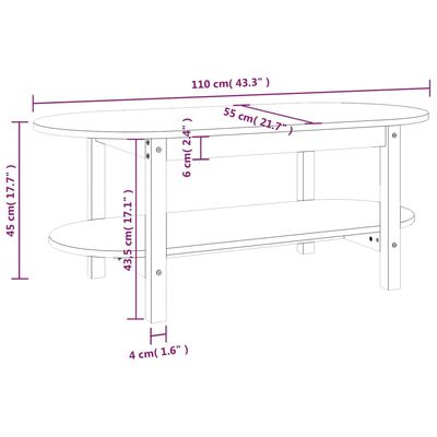 vidaXL Klubska mizica siva 110x55x45 trdna borovina