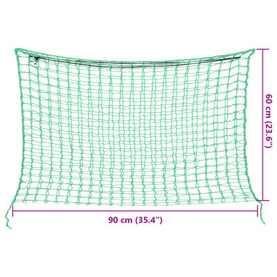 vidaXL Mreža za seno 2 kosa pravokotna zelena 90x60 cm PP