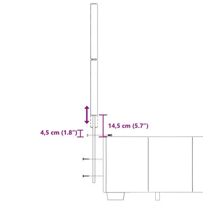 vidaXL Box spring postelja z vzmetnico črn 120x200 cm blago