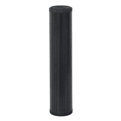 vidaXL Preproga pravokotna črna 100x300 cm bambus
