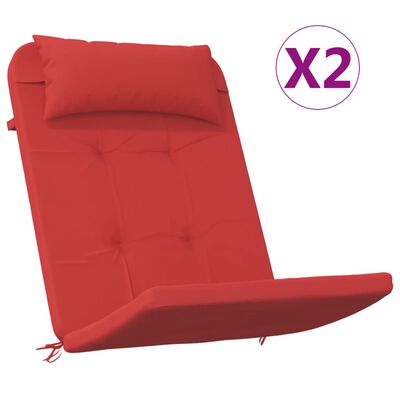 vidaXL Blazine za stole Adirondack 2 kosa rdeča oxford tkanina