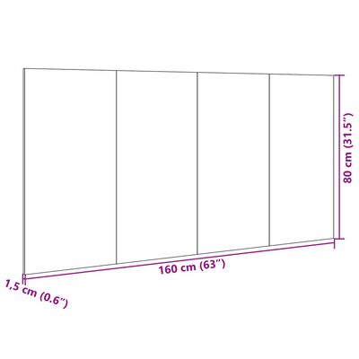 vidaXL Posteljno vzglavje z omaricami rjavi hrast 160 cm inž. les