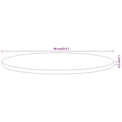 vidaXL Mizna plošča Ø90x2,5 cm okrogla trdna akacija