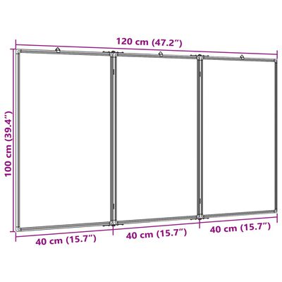 vidaXL Magnetna tabla zložljiva 120x100x1,7 cm aluminij