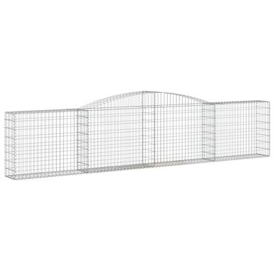 vidaXL Obokane gabion košare 25 kosov 400x30x80/100 cm cinkano železo