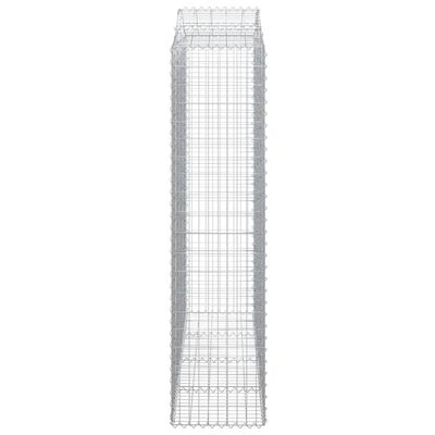 vidaXL Obokane gabion košare 2 kosa 200x50x200/220 cm pocinkano železo