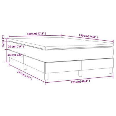 vidaXL Box spring postelja z vzmetnico temno zelen 120x190 cm žamet