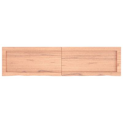 vidaXL Kopalniški pult svetlo rjav 120x30x(2-6) cm obdelan trden les