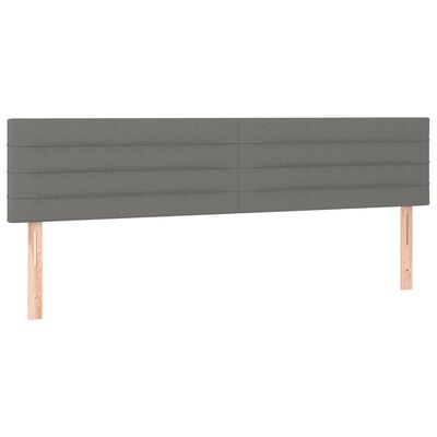 vidaXL Box spring postelja z vzmetnico temno siva 180x200 cm blago