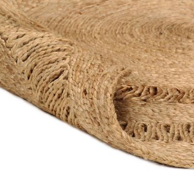 vidaXL Preproga iz pletene jute 120 cm okrogla