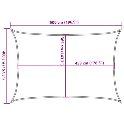 vidaXL Senčno jadro peščeno 5x4 m 100 % poliester oxford