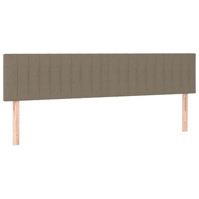 vidaXL Box spring postelja z vzmetnico taupe 120x190 cm blago