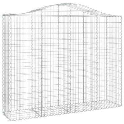 vidaXL Obokane gabion košare 25kosa 200x50x160/180 cm pocinkano železo