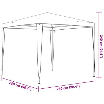 vidaXL Profesionalen vrtni šotor 2,5x2,5 m zelen 90 g/m²