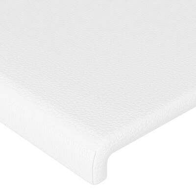 vidaXL Box spring postelja z vzmetnico bela 90x200 cm umetno usnje