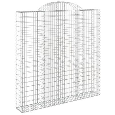 vidaXL Obokane gabion košare 3 kosi 200x30x200/220 cm pocinkano železo