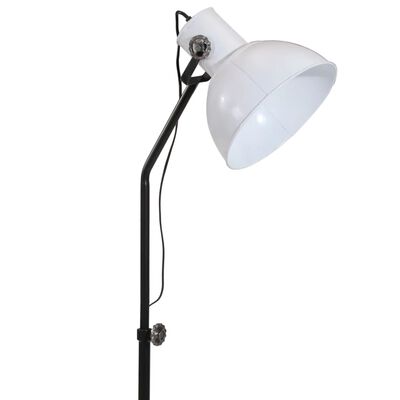 vidaXL Stoječa svetilka 25 W bela 30x30x90-150 cm E27