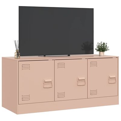 vidaXL TV omarica roza 99x39x44 cm jeklo