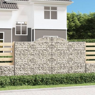 vidaXL Obokane gabion košare 20 kosi 300x50x160/180cm pocinkano železo