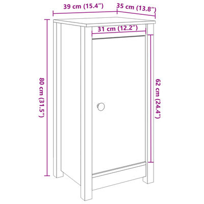 vidaXL Komoda 2 kosa bela 39x35x80 cm trdna borovina