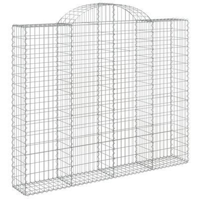 vidaXL Obokane gabion košare 2 kosa 200x30x160/180 cm pocinkano železo