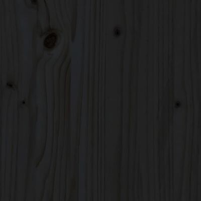 vidaXL Konzolna mizica črna 110x40x80 cm trdna borovina