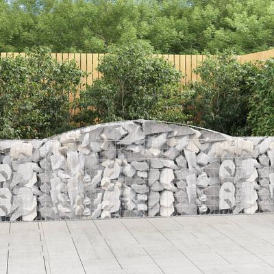 vidaXL Obokane gabion košare 25 kosov 400x30x80/100 cm cinkano železo