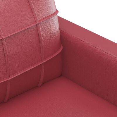 vidaXL Sedežna garnitura 2-delna z blazinami vinsko rdeče umetno usnje