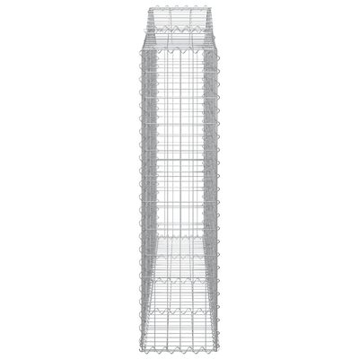 vidaXL Obokane gabion košare 8 kosov 200x30x120/140cm pocinkano železo