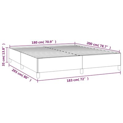 vidaXL Box spring postelja z vzmetnico krem 180x200 cm blago