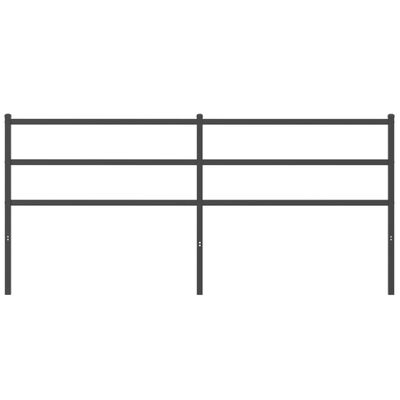 vidaXL Kovinsko posteljno vzglavje črno 200 cm