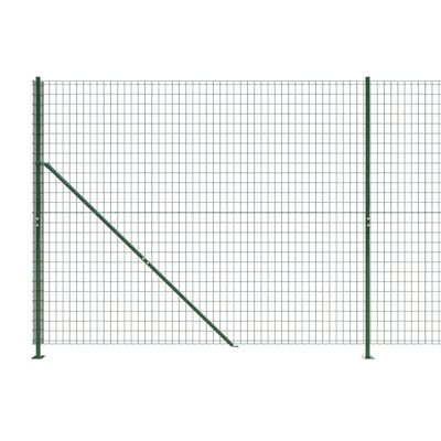 vidaXL Mrežna ograja s prirobnico zelena 1,4x10 m