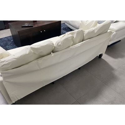 vidaXL Rabljen trosed temno siv 180 cm blago