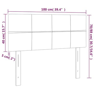 vidaXL LED posteljno vzglavje roza 100x5x78/88 cm žamet