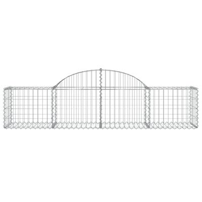 vidaXL Obokane gabion košare 9 kosov 200x50x40/60 cm pocinkano železo