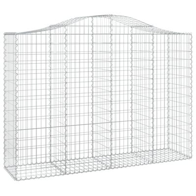 vidaXL Obokane gabion košare 6 kosov 200x50x140/160cm pocinkano železo