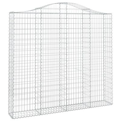 vidaXL Obokane gabion košare 15 kos 200x30x180/200 cm pocinkano železo