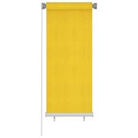 vidaXL Zunanje rolo senčilo 60x140 cm rumeno HDPE