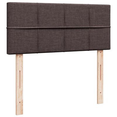 vidaXL Box spring postelja z vzmetnico temno rjava 80x200 cm blago