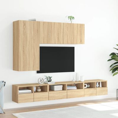 vidaXL Stenska TV omarica sonoma hrast 100x30x41 cm