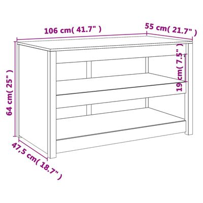 vidaXL Zunanja kuhinjska omarica črna 106x55x64 cm trdna borovina