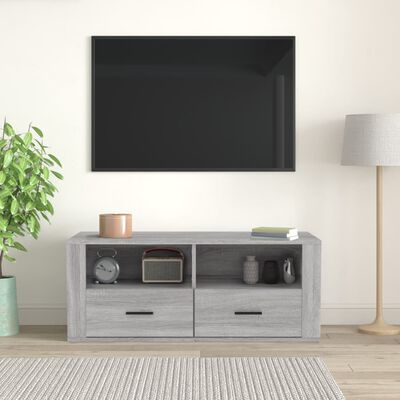 vidaXL TV omarica siva sonoma 100x35x40 cm inženirski les